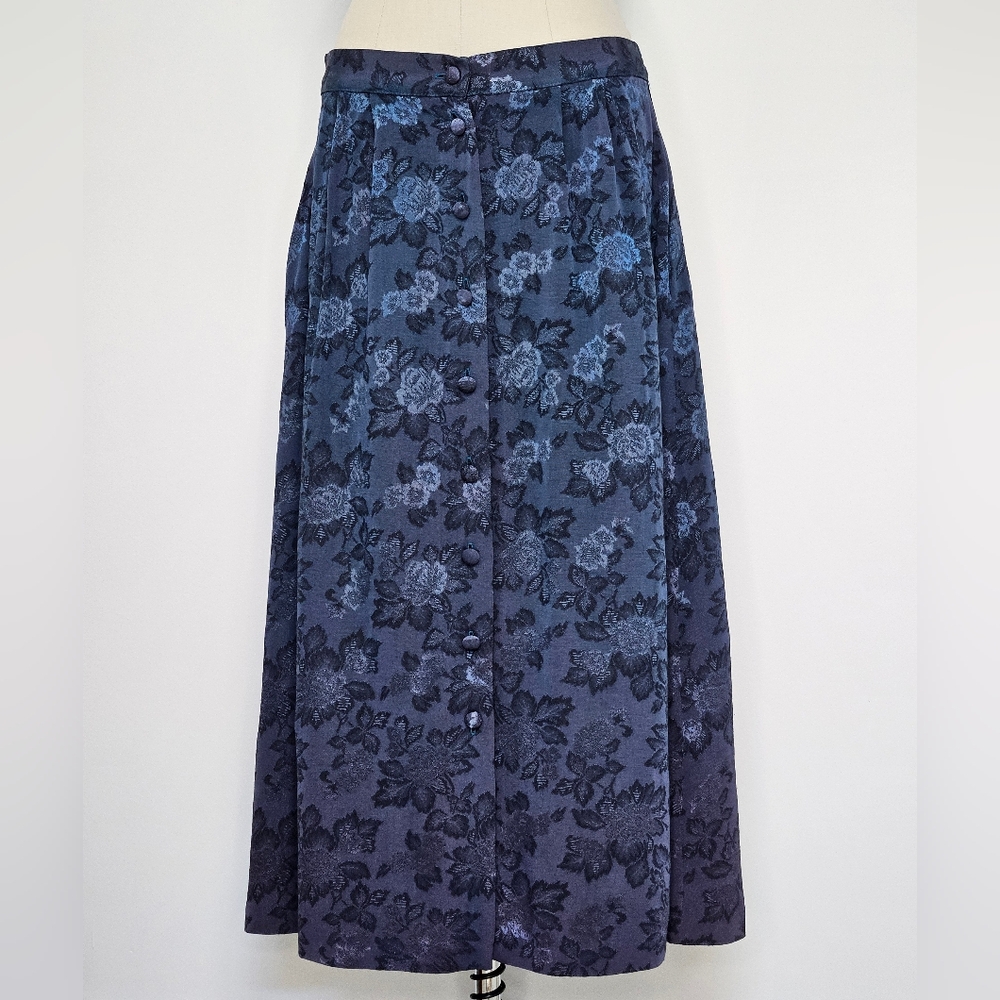 Floral Button-Down Skirt with Pockets!!